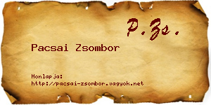 Pacsai Zsombor névjegykártya