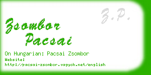 zsombor pacsai business card